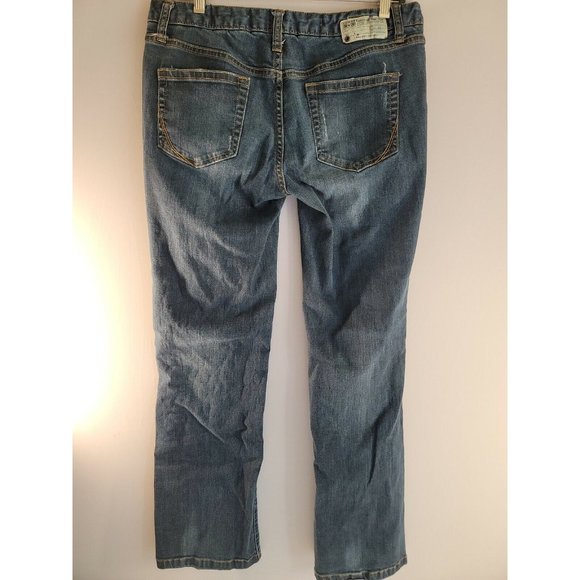 Converse One Star Blue Denim Jeans Size 12 Bootcut  Med Wash slight Distress - Picture 3 of 12